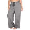 thumbnail image 3 of Yievot Plus Size Yoga Pants for Women Drawstring Elastic Waist Wide Leg Pants Running Gym Sports Workout Pants with Pockets, 3 of 8