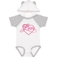 thumbnail image 3 of Inktastic Love in Red and Pink with Heart Boys or Girls Baby Bodysuit, 3 of 5
