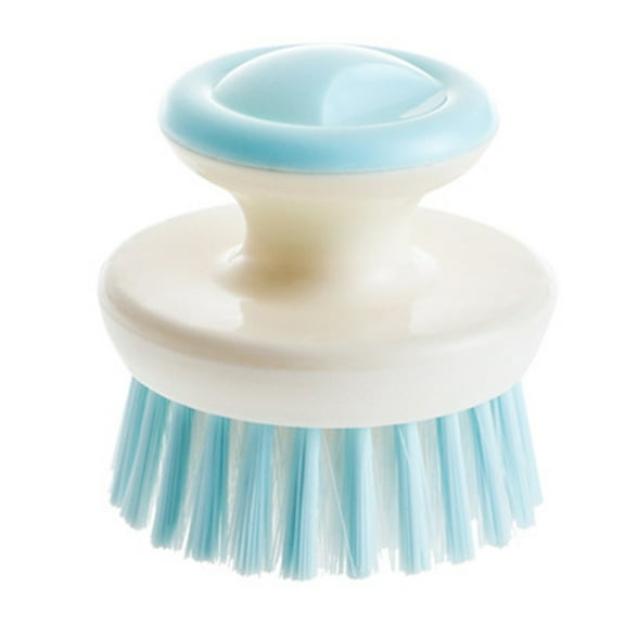 Farfi Dish Brush Flexible PP Bristles Ergonomic Handle Oil Proof Stain Removal Small Sink Plate Bowl Pan Scrub Cleaning Scrubber Kitchen Supplies (Light Blue)