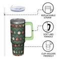 thumbnail image 3 of Christmas Tree 30oz Tumbler with Handle and Straw Lid, Winter Holiday Coffee Cup, Stainless Steel Leak Proof Mug, Gifts for Women Men, 3 of 5