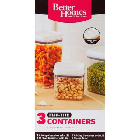 Better Homes Gardens Flip Tite Containers Set Of 3 Best Food