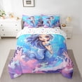 thumbnail image 2 of Feelyou Blue Mermaid Princess Twin Bedding Sets 7pcs, Tale Ocean Bedding Comforter Set, 2 of 8