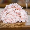 thumbnail image 3 of Exoment Cabezas De Hortensias De Seda Con Tallos De Flores Artificiales De Color Rosa Bebé, Centro De Mesa De Boda, Decoración Del Hogar, Fiesta, Baby Shower (Rosa Bebé 10), 3 of 5