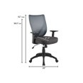 thumbnail image 5 of Serta Travaille la Production Moderne Chaise de Bureau en Maille Grise avec Base en Nylon, 5 of 5
