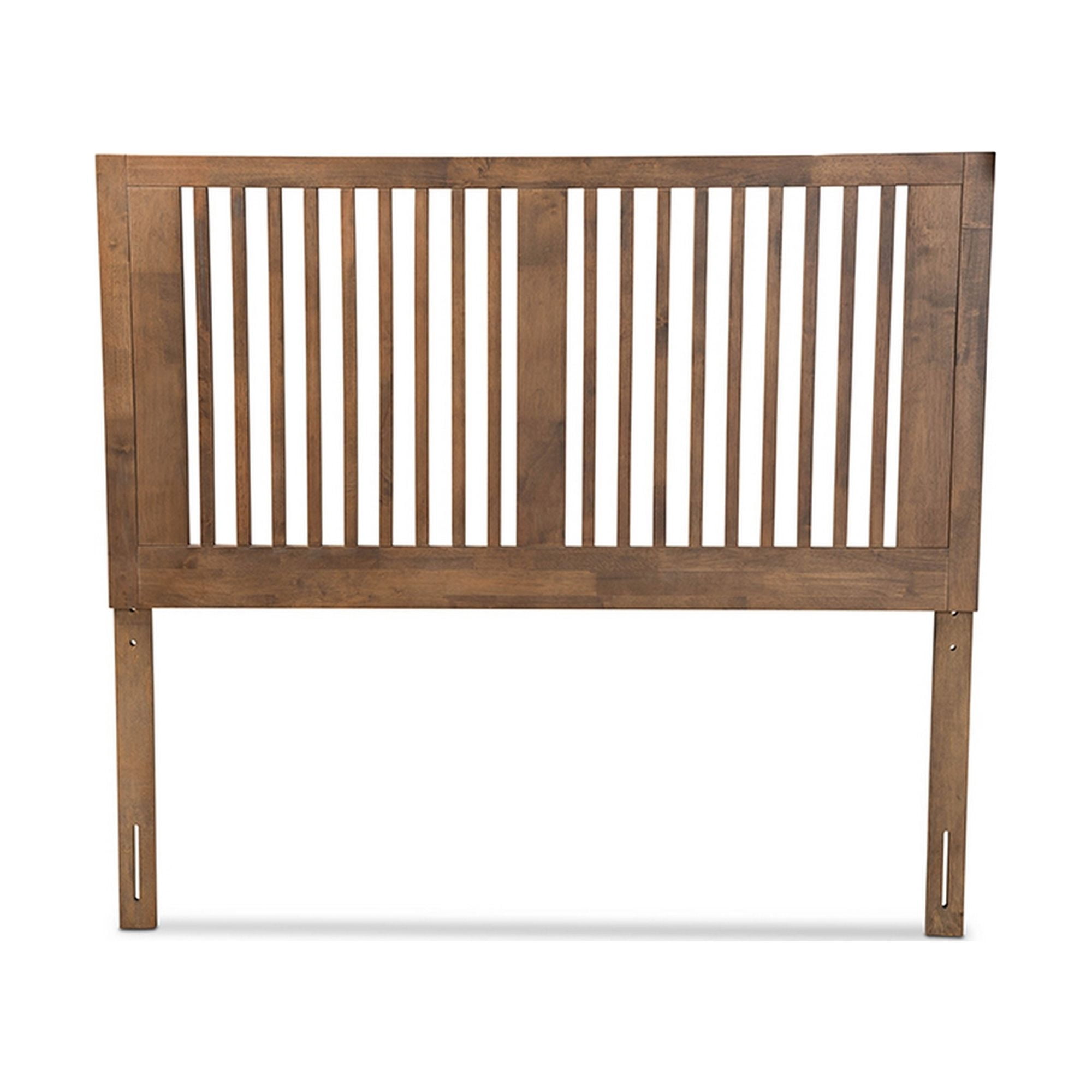 Harena Modern and Contemporary Transitional Ash Walnut Finished Wood Queen Size Headboard