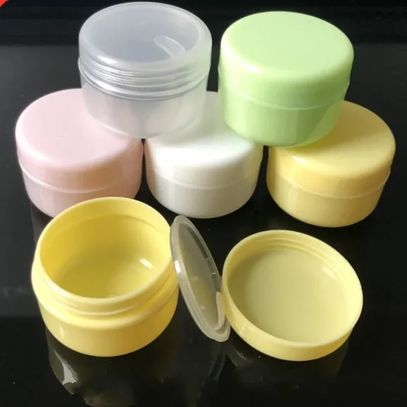 10pcs/set 10g Refillable Bottles Plastic Empty Makeup Jar Pot Travel Face Cream Lotion Cosmetic Container Bead Storage Wholesale