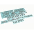 thumbnail image 1 of Maruti Gypsy King MG413W Logo Emblem Decal Set Plastic Chrome Plated, 1 of 3