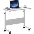 thumbnail image 2 of Bureau Debout Mobile Réglable en Pouces avec Station de Recharge, Petit Bureau d'Ordinateur Roulant, Bureau Portable pour Portable avec Étagères de Rangement et Roulettes pour Bureau à Domicile (Vintage), 2 of 6