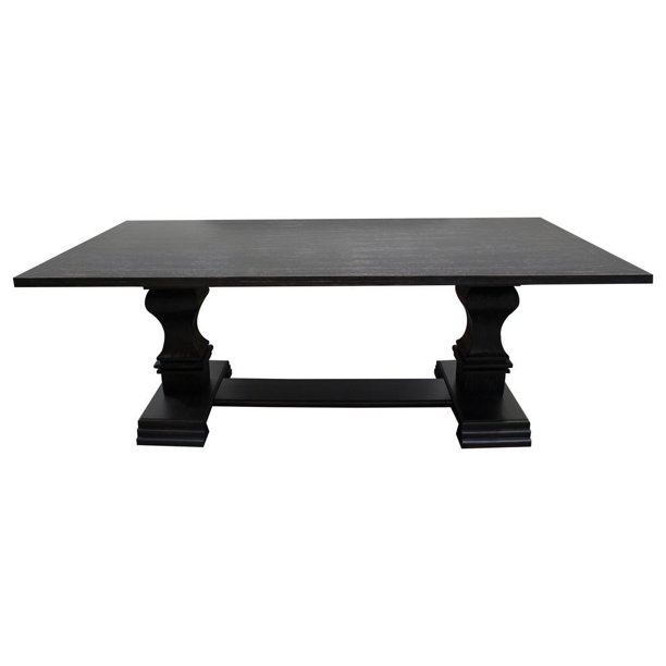 Newport Antique Black Rectangular Dining Table