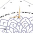 thumbnail image 3 of 3dRose, Motivational quote I am grateful for the present moment, 15x15 Wall Clock, 3 of 8