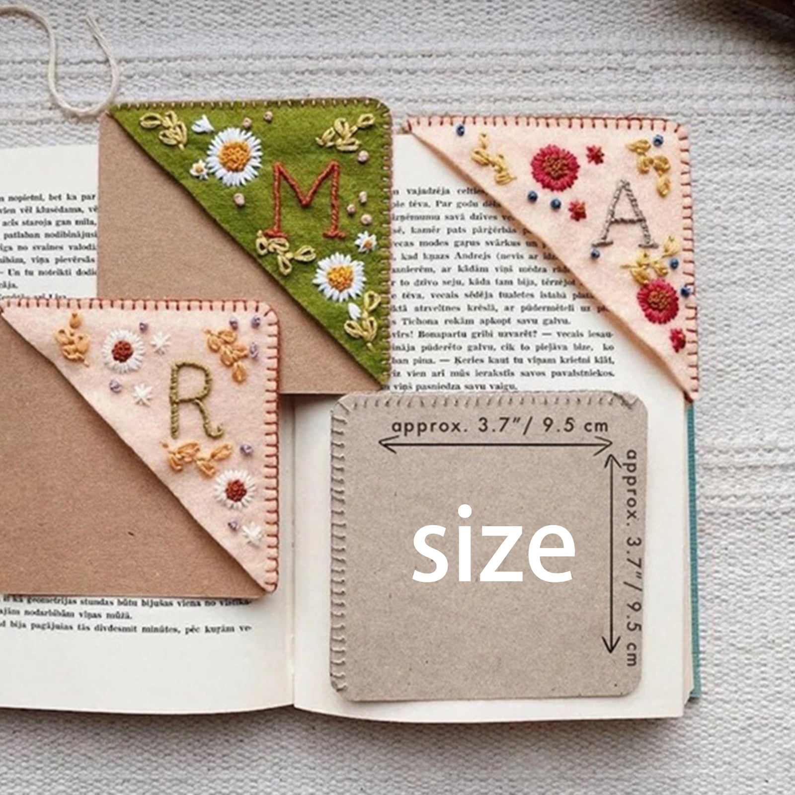 Personalized Handmade Embroidery Corner Bookmarks Cute - Temu
