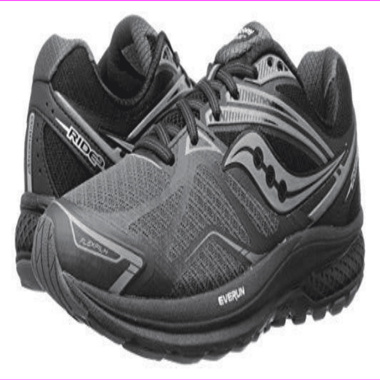 Saucony Men s Ride 9 Reflex Running Shoes 11 Black Silver