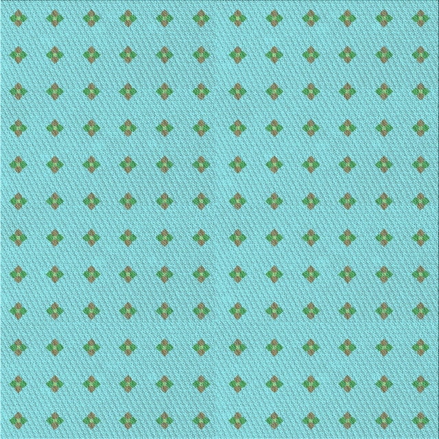 Ahgly Tapis d'Intérieur Lavable en Machine Carré Transitionnel Macaw Bleu Vert, 6 Pieds Carré