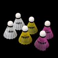 thumbnail image 4 of Set of 6 Mixed Color Shuttlecocks Badminton Ball Training Game Outdoor Indoor 6Pcs, 4 of 10