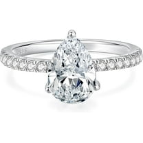 Oval Solitaire Engagement Ring, Women's Engagement Rings, 925 Sterling Silver Fake Diamond Ring Cubic Zirconia Engagement Ring18K White Gold Plated Oval Rings for Women