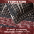 thumbnail image 5 of Jessy Home Deer Bear Quilt Twin Rustic Lodge Bedspread Red Black Microfiber Coverlet Set, 5 of 8