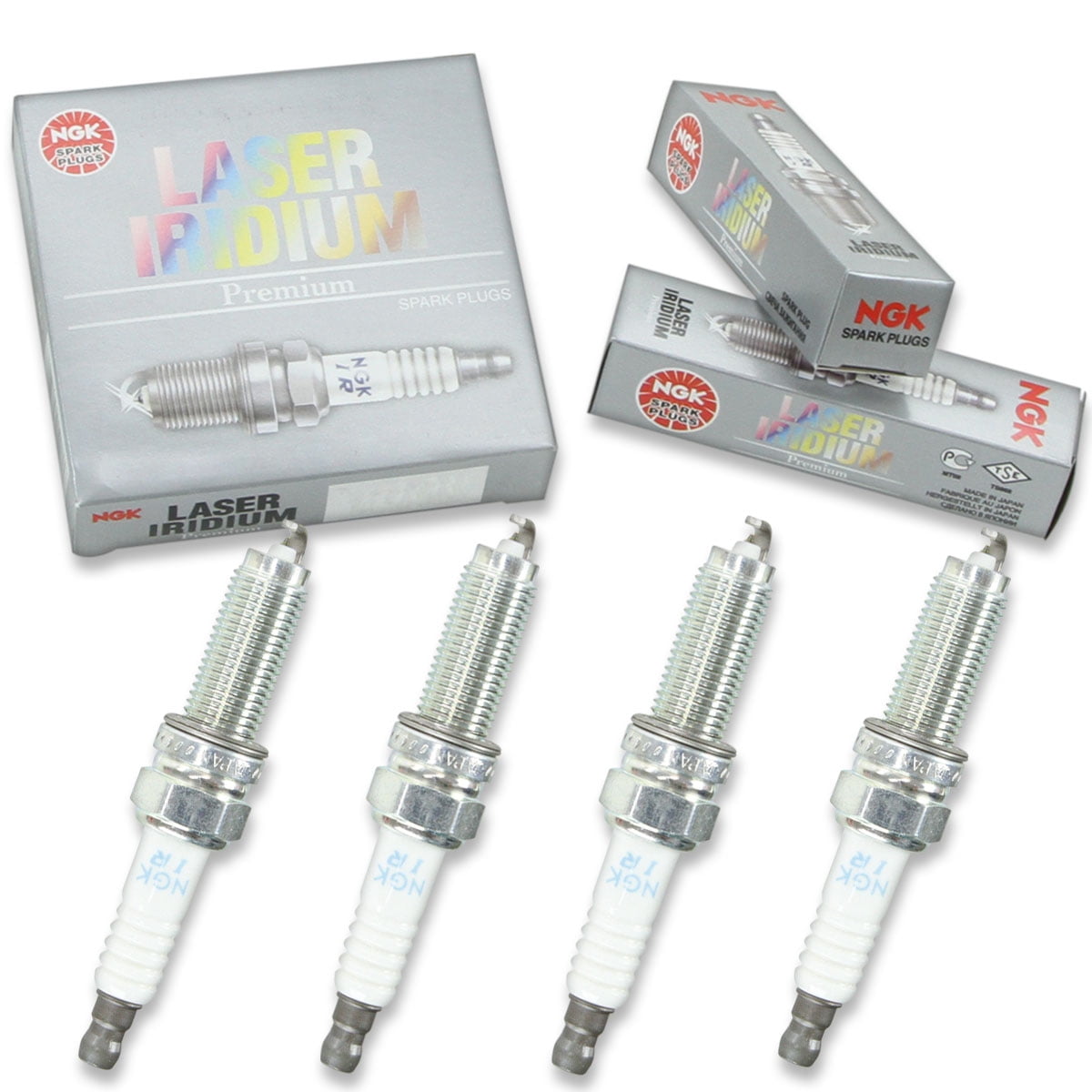 4 pc NGK 5787 Laser Iridium Spark Plugs for 12290-R40-A01 12290R40A010M1 3461 9619 SXU22HCR-11S YR6SII330X Ignition Wire Secondary