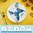 thumbnail image 6 of JRXY Butterflies Blue Silk Screen Polyester Cloth Napkins Reusable Machine Washable Fabric for Events Farmhouse Party Dining Table Decor 12 Pack 6 PCS, 6 of 7