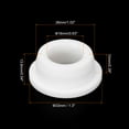 thumbnail image 2 of 8Pcs T Type Rubber Grommet Mount Dia 26mm ID 16mm Seal Protection Flexible Hole Plugs for Cable Pipe White, 2 of 5
