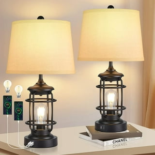 Farmhouse nightstand lamps deals