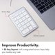 thumbnail image 4 of Teclado numérico Macally UCNUMKEY22 USB C con cable 1,5 m plateado, 4 of 8