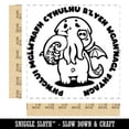 thumbnail image 2 of Cute Sleepy Baby Cthulhu Monster Square Rubber Stamp Stamping Scrapbooking Crafting - Medium 1.75in, 2 of 7