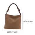 thumbnail image 2 of Bolso Mano para Mujer Con Correa Cuentas PU Hombro Hecho A Tejido Asa Superior, 2 of 7