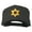 Black Charcoal, variant on Jewish Star Embroidered Pigment Dyed Cap - Black Charcoal OSFM