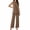 Solid color, variant on Aimik Womens 2 Piece Outfits Sleeveless High Neck Tank Top and Wide Leg Pants Set Summer Casual Lounge Sets for Women