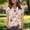 *Khaki^, variant on ClodeEU Women's V Neck Printed Short Sleeve Shirt,Loose Fit Casual Top with Button Light Blue,Womens Plus L