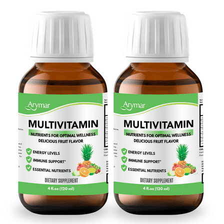 Arymar Multi Vitamin (Vitamin Bs & C), Liquid Dietary Supplement - 4 fl oz (2-Pack)