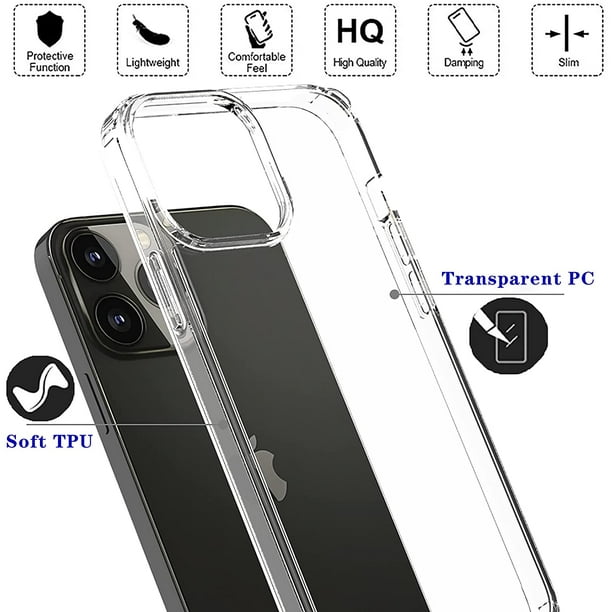 Silicone Transparent Avec Protection Camera Arrière Pour Iphone 13 Pro 2.0  mm