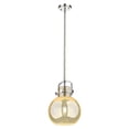 thumbnail image 3 of 410-1SM-BB-G410-10ME Innovations Lighting Newton Sphere - 1 Light Stem Hung Mini Pendant-13.38 Inch Tall and 10 Inch Wide-Brushed Brass Finish-Mercury, 3 of 6