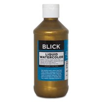 Blick Liquid Watercolor - Metallic Antique Gold, 8 oz bottle