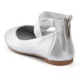 thumbnail image 4 of "Nova Utopia Girls Ankle Strap Ballet Flat Shoes NF-NFGF316-White-1", 4 of 8