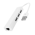 thumbnail image 3 of USB 2.0 RJ45 Network LAN Ethernet   3 Port USB Hub White, 3 of 5