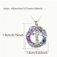 thumbnail image 5 of Tree of Life Sterling Silver Necklace with Purple Crystal Celtic Jewelry Gift for Women, Mom and Best Friend, Christmas Gifts, 5 of 15