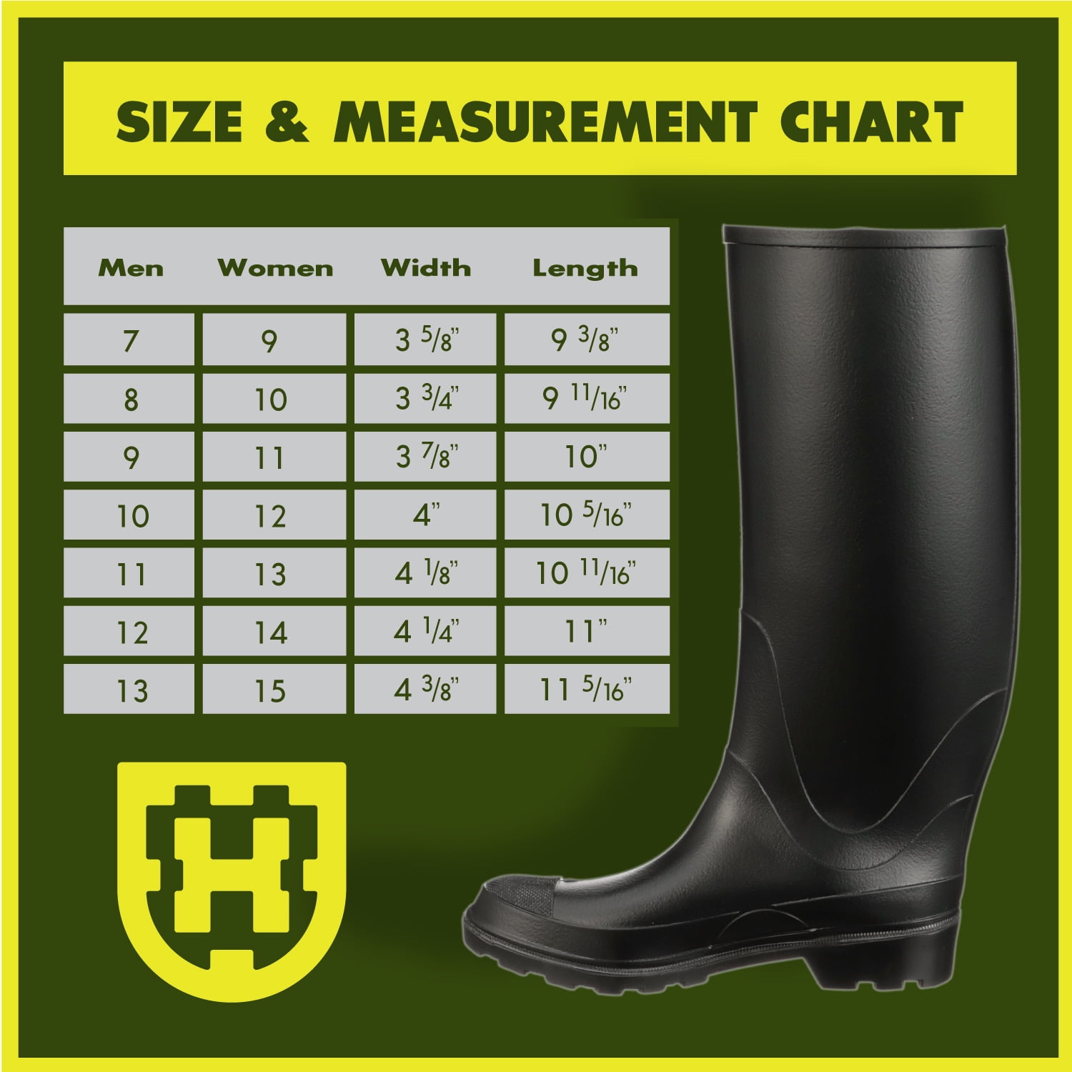 Town & Country Essentials Half Length Wellington Boots 4 5 6 7 8 9 10 waterproof