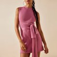 thumbnail image 3 of Vestido ajustado de punto para mujer, ajustado, Y2k, vestido de fiesta y club Kuymtek Rosa T XL para Mujer, 3 of 6