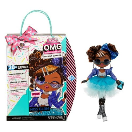 L.O.L. Surprise! O.M.G. Present Surprise Miss Glam Fashion Doll with 20 Surprises
