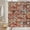 Brown Red, variant on Retro Brick Wall Shower Curtain Gray Vintage Stone Brick Rocks Rustic Country Farmhouse Geometric Wall Bathroom Decor Fabric Curtain with Hooks