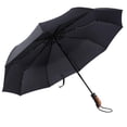 thumbnail image 4 of Umbrella, Windproof Travel Umbrella 10 Ribs Unbreakable Auto Open Close Waterproof Stormproof Canopy Rustproof Folding Compact Rain Umbrellas for Men/Women, Large Windproof Umbrella, Black, 4 of 9