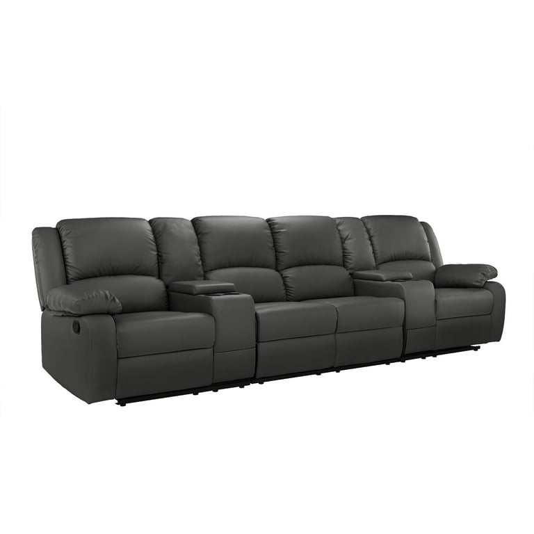 4 seat home theater recliner sofa with cup holders new arrivals
