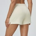 thumbnail image 5 of MIXUE Shorts For Women Summer Solid Color Elastic High Waist Casual With Pockets Shorts Outwear,Beige,L, 5 of 5