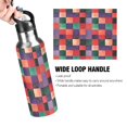 thumbnail image 4 of Yayeee 33oz Insulated Water Bottle Double Wall Stainless Steel with Flip Straw Lid, Red and Purple Plaid Pattern, 4 of 7