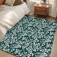 thumbnail image 4 of Area Rugs for Living Room Bedroom, Dark Green Spring Floral 4'x6' Rug Washable Carpet Runner Indoor Outdoor, Farmhouse Flowers Elegant Pastoral Non Slip Accent Floor Mats Rug for Kitchen, Office, 4 of 8