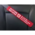 thumbnail image 1 of Autism Non-Verbal Medical Alert Seat Belt Cover (Red), 1 of 3