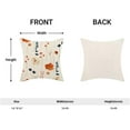 thumbnail image 2 of Watercolor Floral Pillow Covers 16 x 16 Inch Set of 2, Retro Orange Navy Blue Flower Throw Pillows Farmhouse Linen Modern Minimalist Aesthetic Floral Pillow Case for Sofa Couch Home Outdoor Decor, 2 of 6