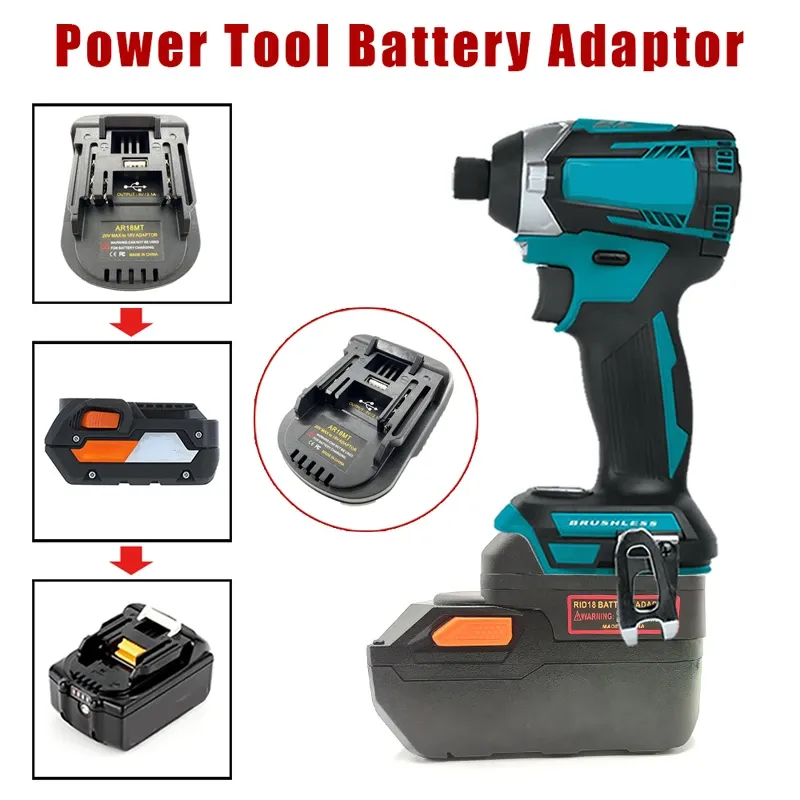 Battery Adapter Converter For  Mil*wau*kee/De*walt 18V Battery convert To Metabo 18v Power Tool Use