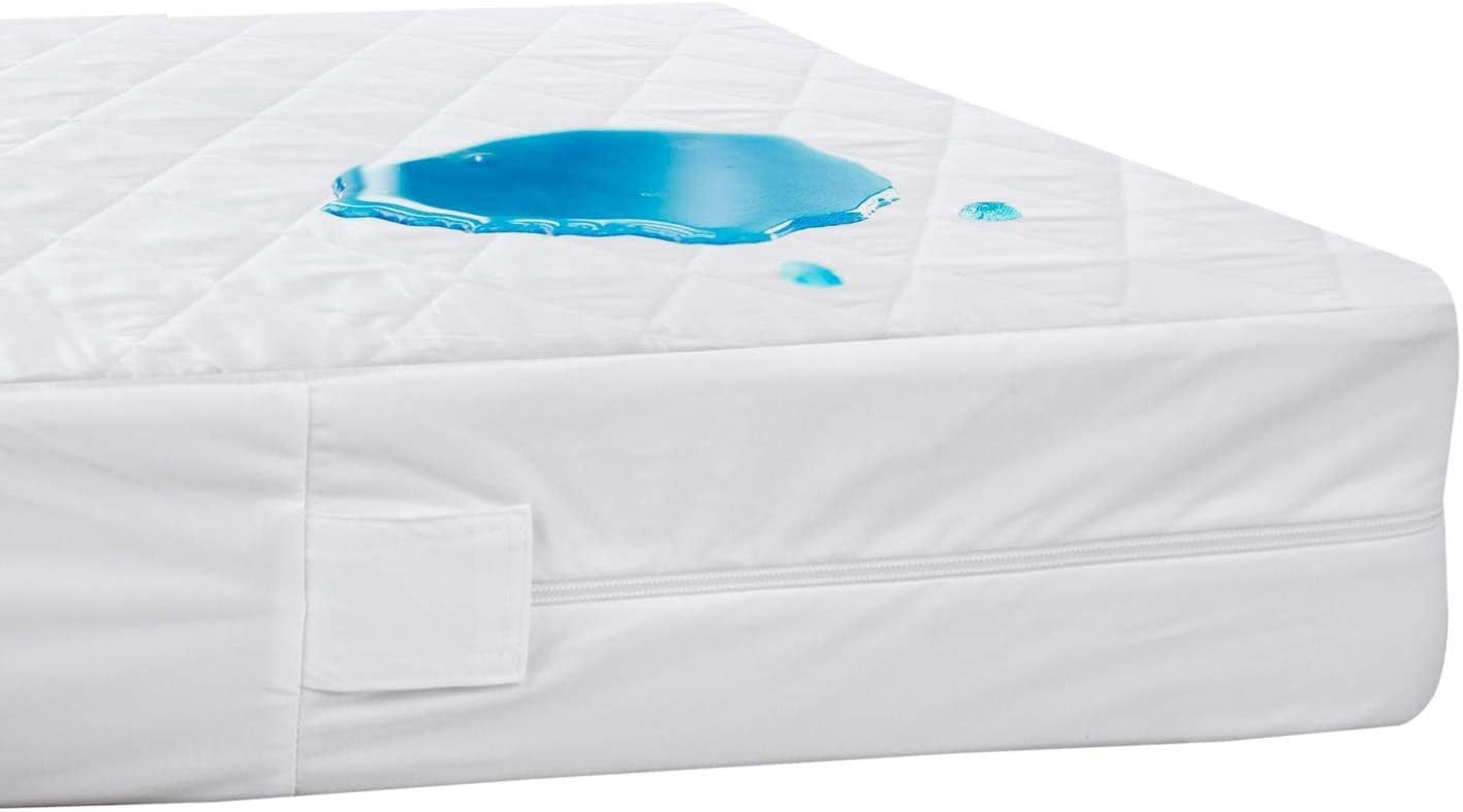 Biloban Crib Mattress Pad Waterproof Zippered Crib Mattress Protector
